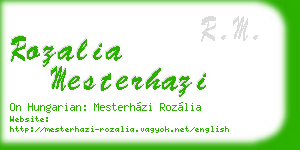 rozalia mesterhazi business card