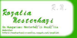 rozalia mesterhazi business card